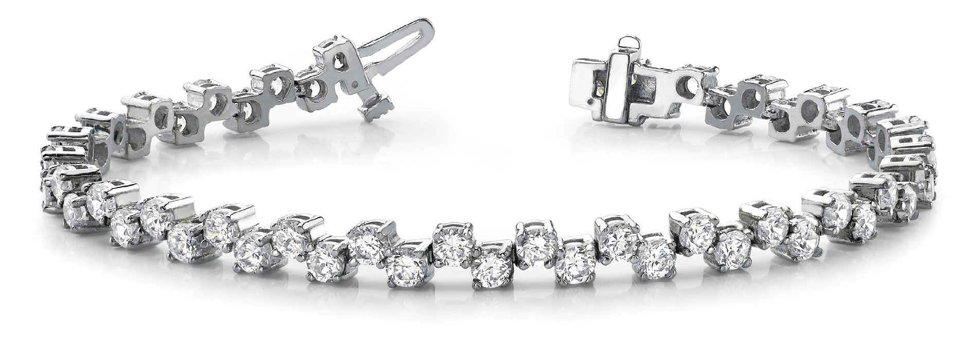 6 Carat Total Weight Diamond Bracelet in G-H Color, SI1-SI2 Clarity