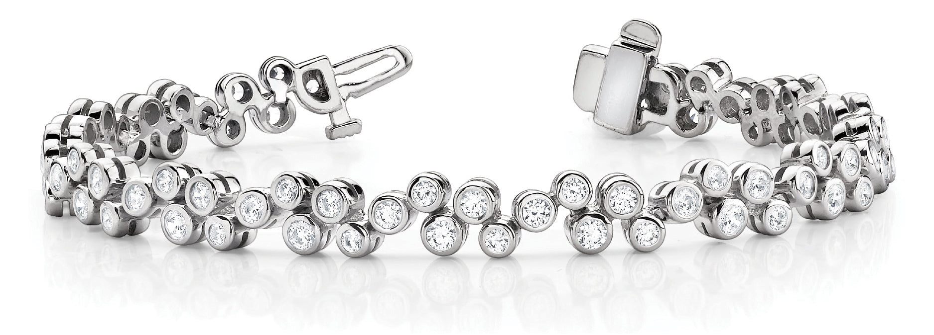 3 Carat Total Weight Diamond Bracelet with SI1-SI2 G-H Quality Stones
