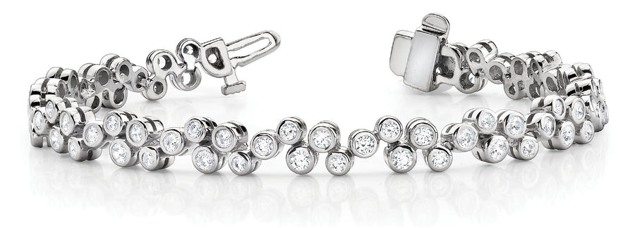 3 Carat Total Weight Diamond Bracelet with SI1-SI2 G-H Quality Stones