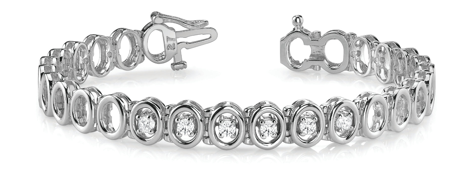 Elegant Diamond Bracelet with 3/8 Carat Total Weight SI1-SI2 G-H Quality Stones