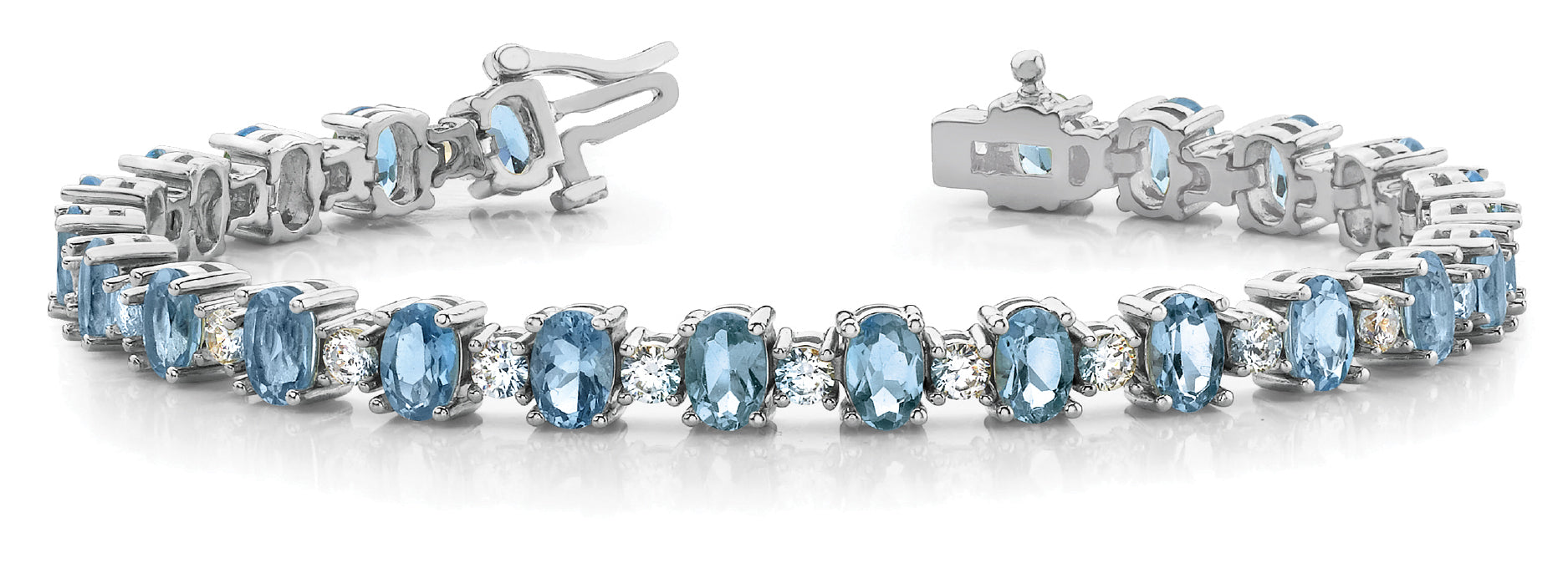 Polished Diamond Bracelet with 3.20 Carat Total Weight SI1-SI2 G-H Quality Stones