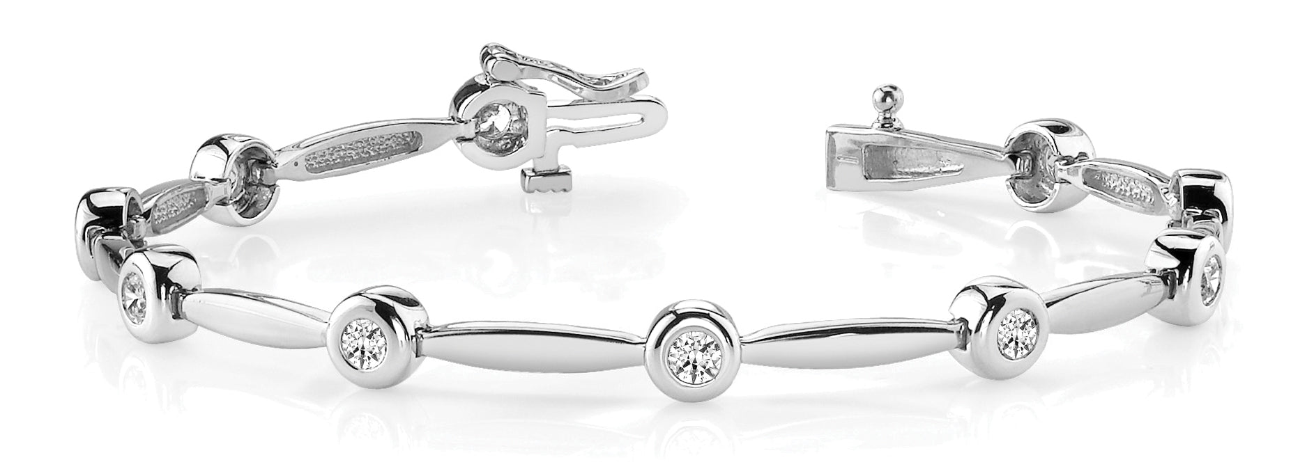 Elegant 1 Carat Total Weight Diamond Bracelet with SI1-SI2 G-H Stones
