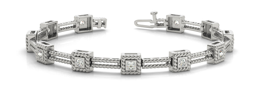 Elegant Diamond Bracelet with 3/4 Carat Total Weight in G-H SI1-SI2 Quality