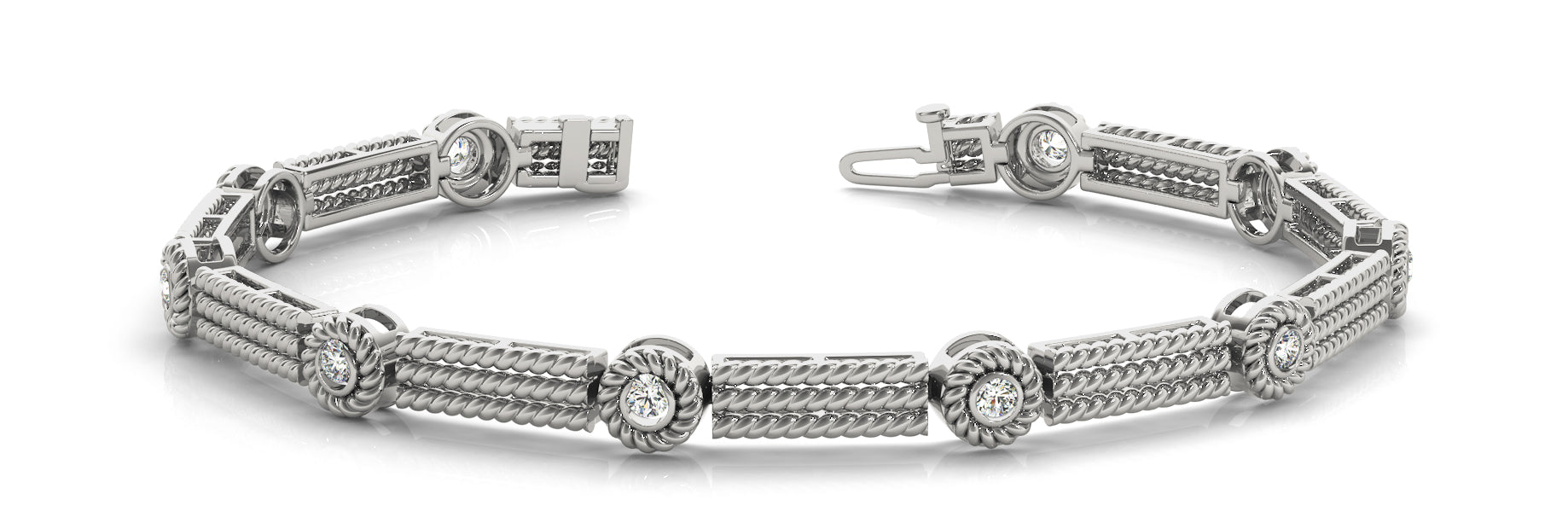 Elegant Diamond Bracelet with 3/4 Carat Total Weight in SI1-SI2 G-H Quality Stones
