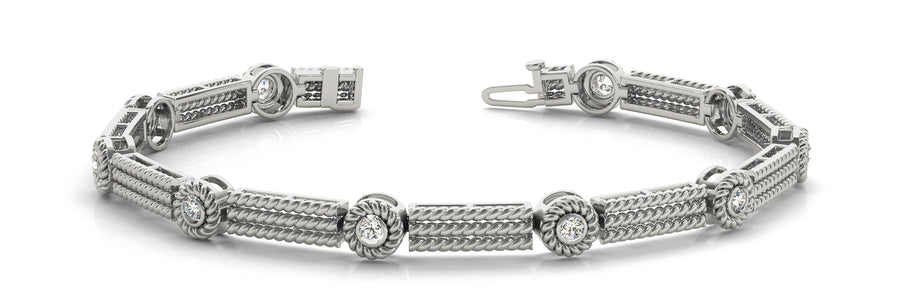 Elegant Diamond Bracelet with 3/4 Carat Total Weight in SI1-SI2 G-H Quality Stones