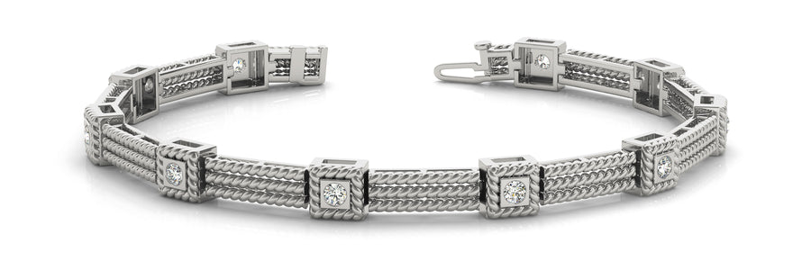 Elegant Diamond Bracelet with 0.70 Carat Total Weight in G-H SI1-SI2 Quality Stones