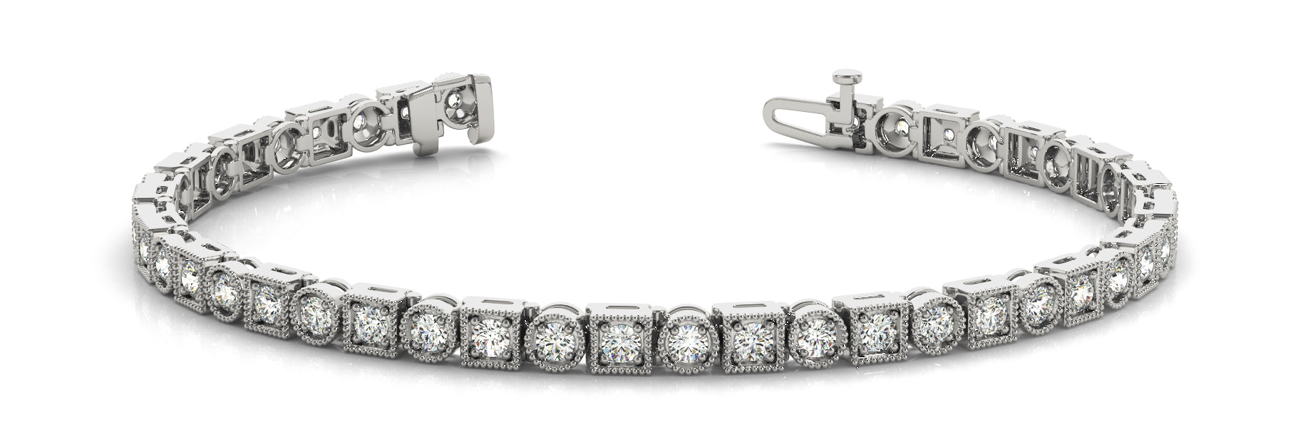 Elegant Prong-Set Diamond Bracelet with 0.92 Carat Total Weight in G-H SI1-SI2 Quality