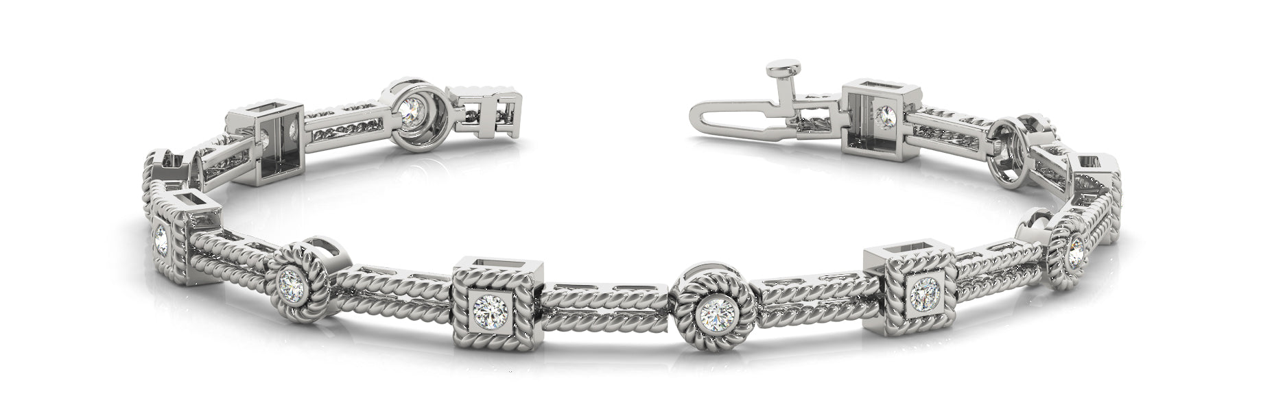 Elegant Diamond Bracelet with 3/8 Carat Total Weight SI1-SI2 G-H Quality Stones
