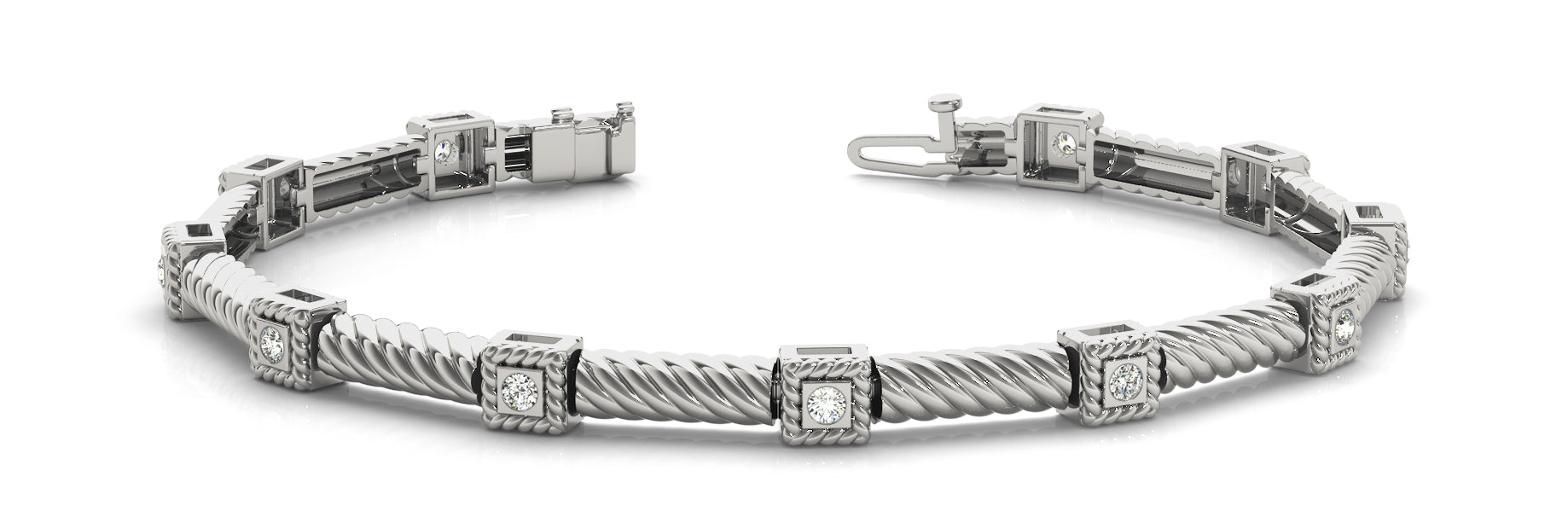 Elegant Diamond Bracelet with 0.22 Carat Total Weight SI1-SI2 G-H Quality Stones