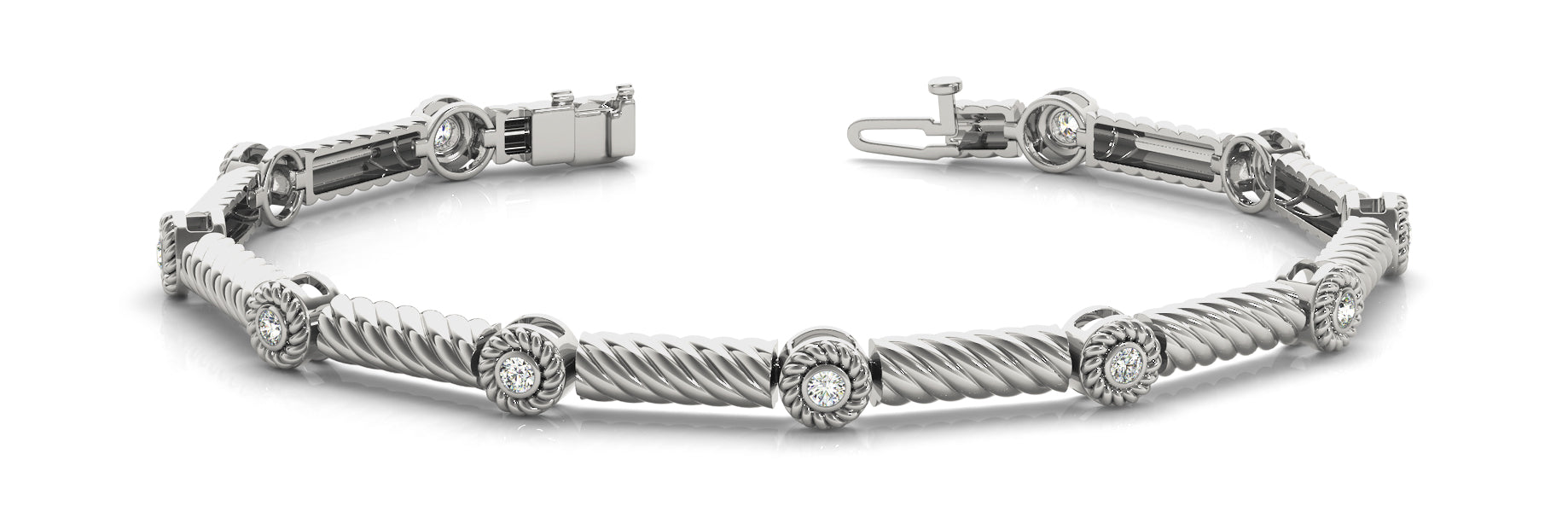 Elegant Diamond Bracelet with 0.22 Carat Total Weight SI1-SI2 G-H Quality Stones