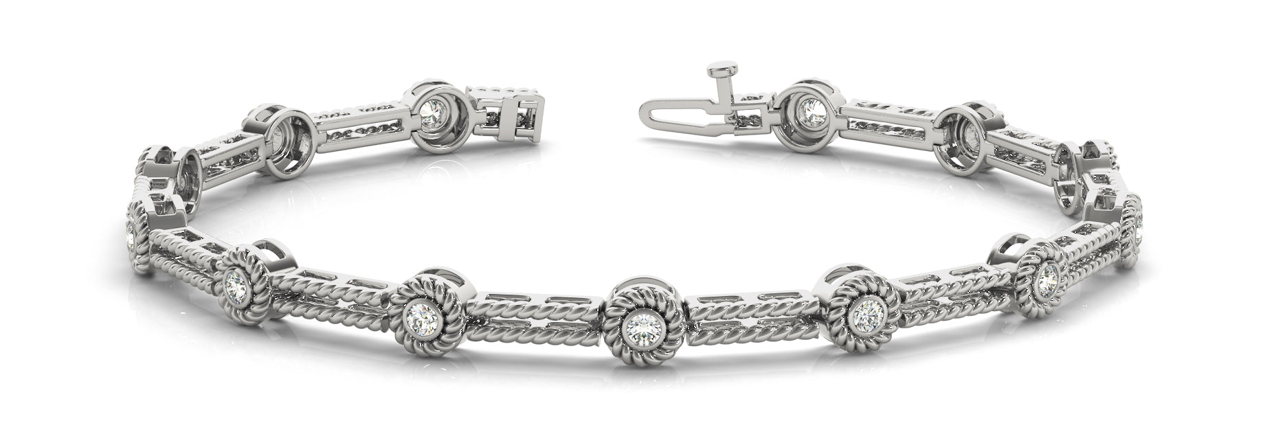 Elegant Diamond Bracelet with 1/4 Carat Total Weight in SI1-SI2 G-H Quality Stones