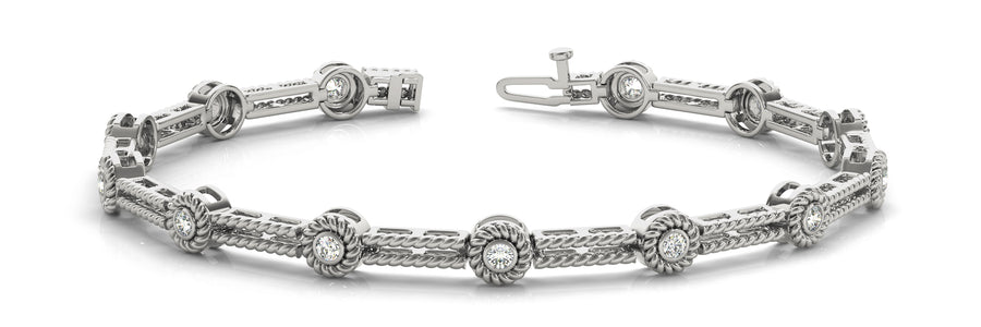 Elegant Diamond Bracelet with 1/4 Carat Total Weight in SI1-SI2 G-H Quality Stones