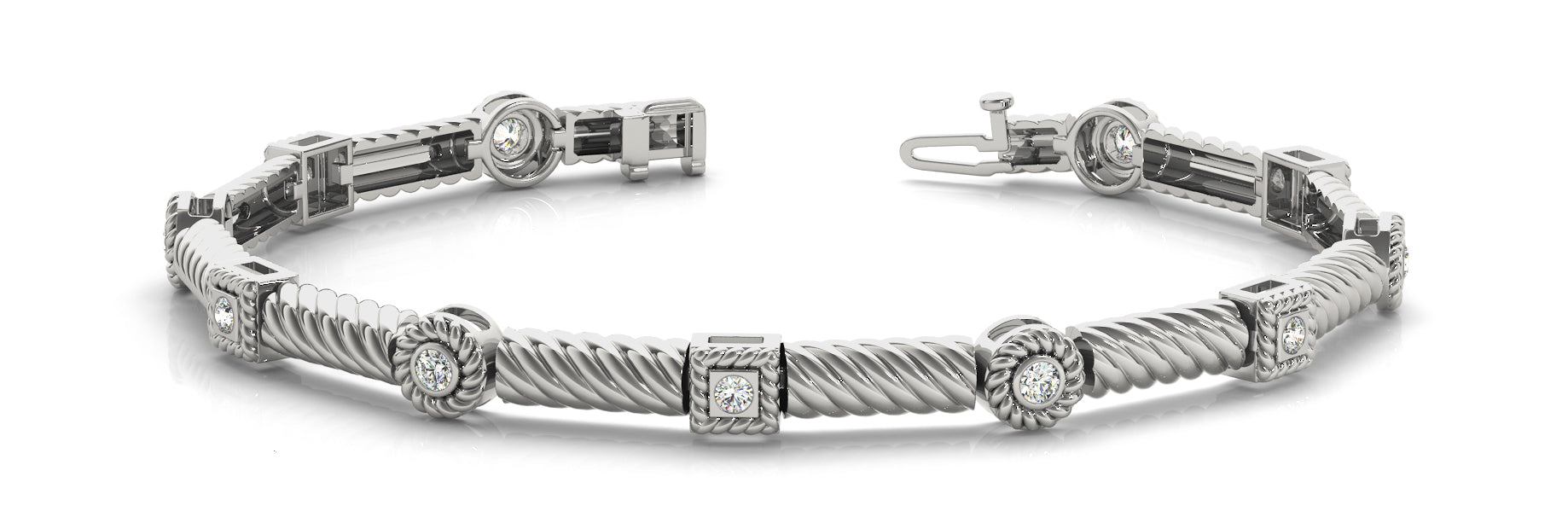 Elegant Diamond Bracelet with 0.22 Carat Total Weight SI1-SI2 G-H Quality Stones
