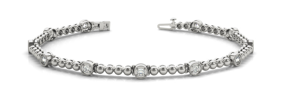 Elegant Diamond Bracelet with 0.22 Carat Total Weight in G-H Color and SI1-SI2 Clarity