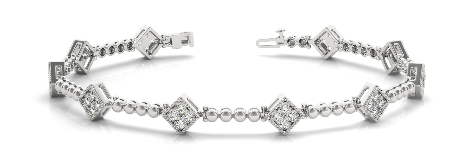 Elegant Diamond Bracelet with 3/8 Carat Total Weight SI1-SI2 G-H Quality Stones