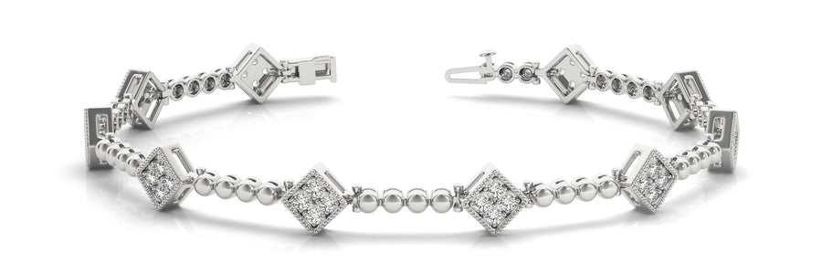 Elegant Diamond Bracelet with 3/8 Carat Total Weight SI1-SI2 G-H Quality Stones