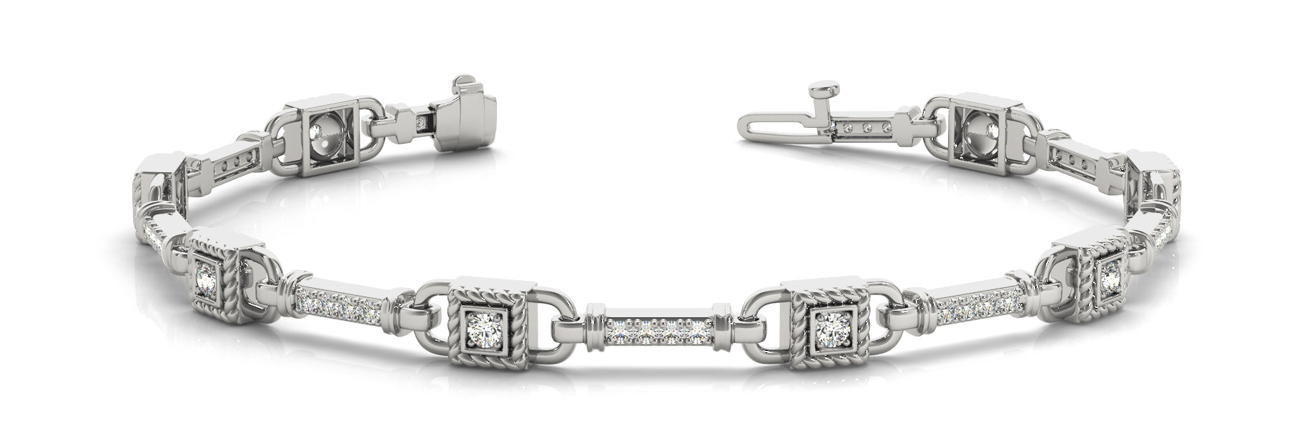 Elegant Diamond Bracelet with 0.56 Carat Total Weight in SI1-SI2 G-H Quality