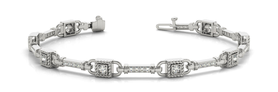 Elegant Diamond Bracelet with 0.56 Carat Total Weight in SI1-SI2 G-H Quality