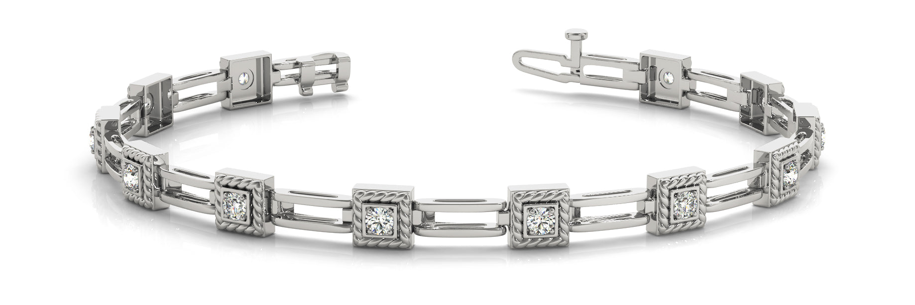 Elegant 3/4 Carat Total Weight Diamond Bracelet with SI1-SI2 G-H Quality Stones