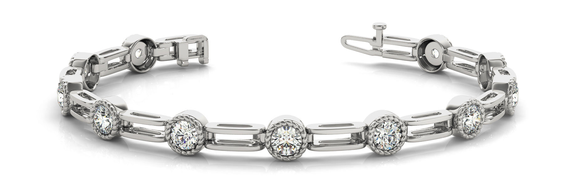 Elegant Diamond Bracelet with 5/8 Carat Total Weight SI1-SI2 G-H Quality Stones