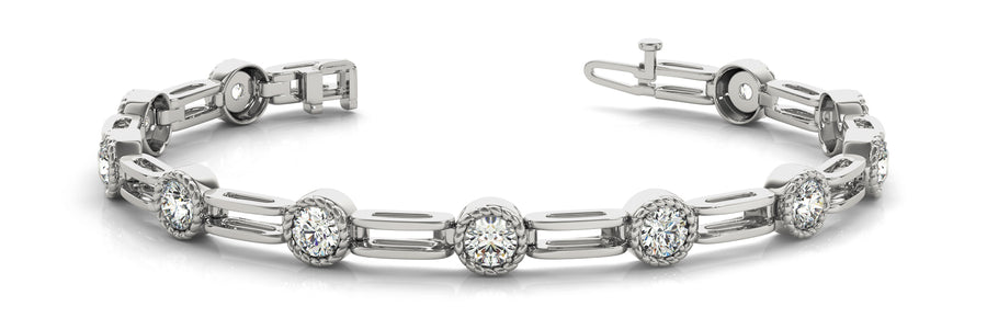 Elegant Diamond Bracelet with 5/8 Carat Total Weight SI1-SI2 G-H Quality Stones
