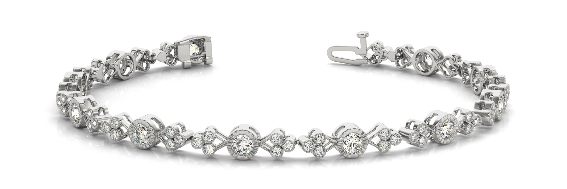 Elegant Prong-Set Diamond Bracelet with 2 Carat Total Weight in G-H SI1-SI2 Quality