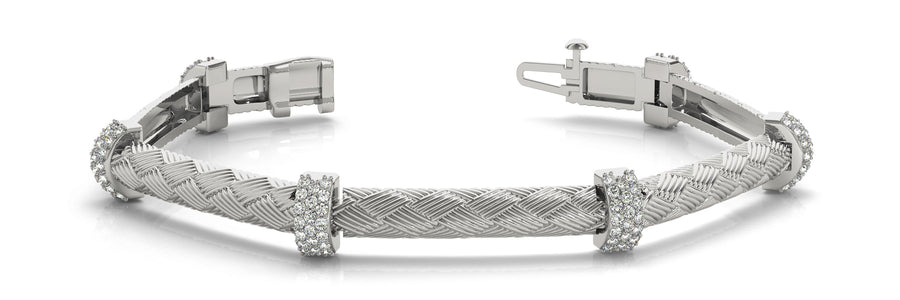 Diamond Bracelet with 3/4 Carat Total Weight SI1-SI2 G-H Quality Stones