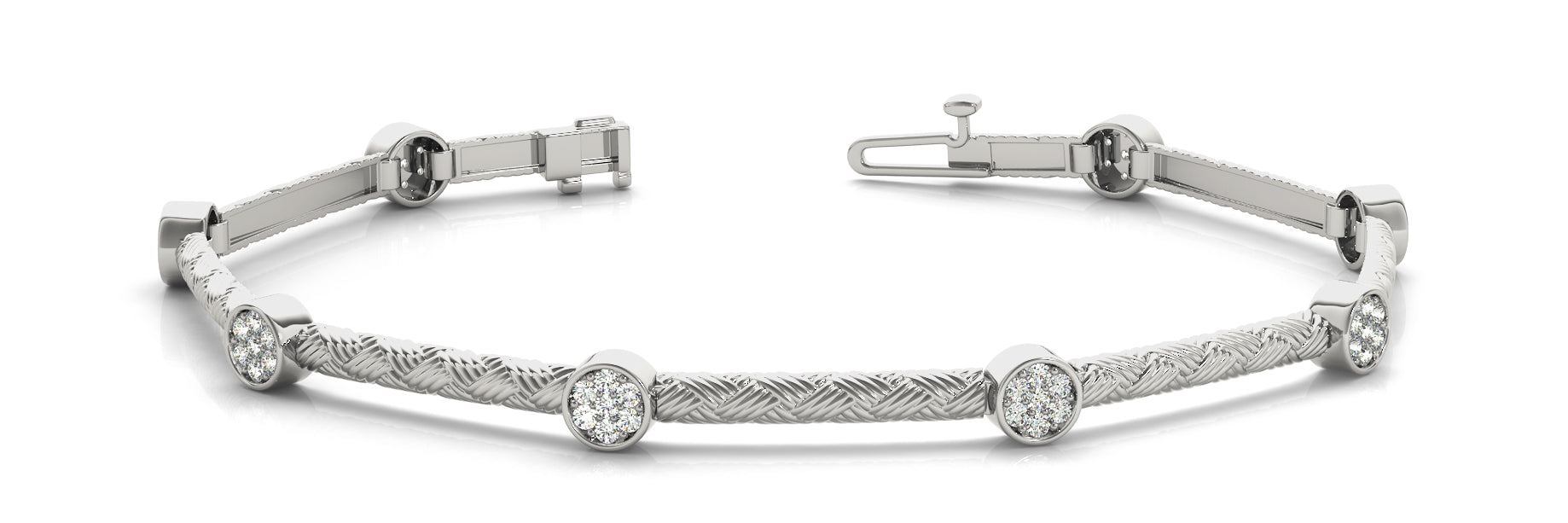 Elegant Diamond Bracelet with 3/8 Carat Total Weight SI1-SI2 G-H Quality Stones