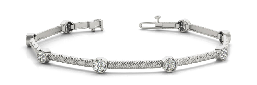 Elegant Diamond Bracelet with 3/8 Carat Total Weight SI1-SI2 G-H Quality Stones