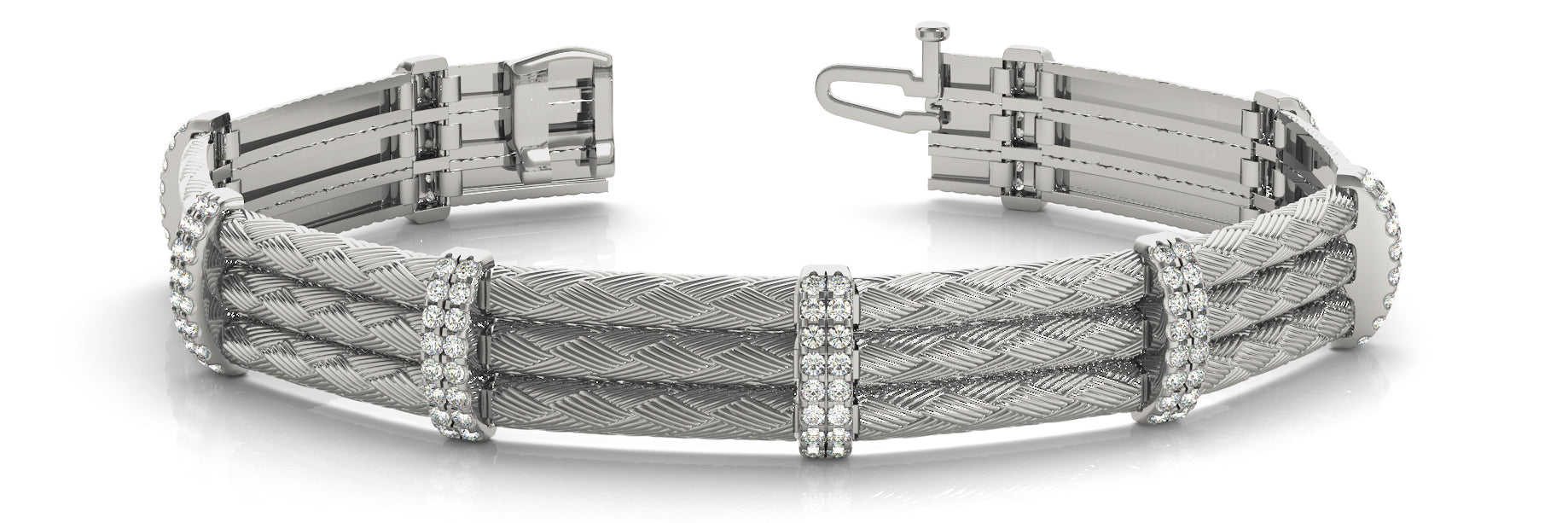 Elegant Diamond Bracelet with 1.44 Carat Total Weight in G-H Color and SI1-SI2 Clarity