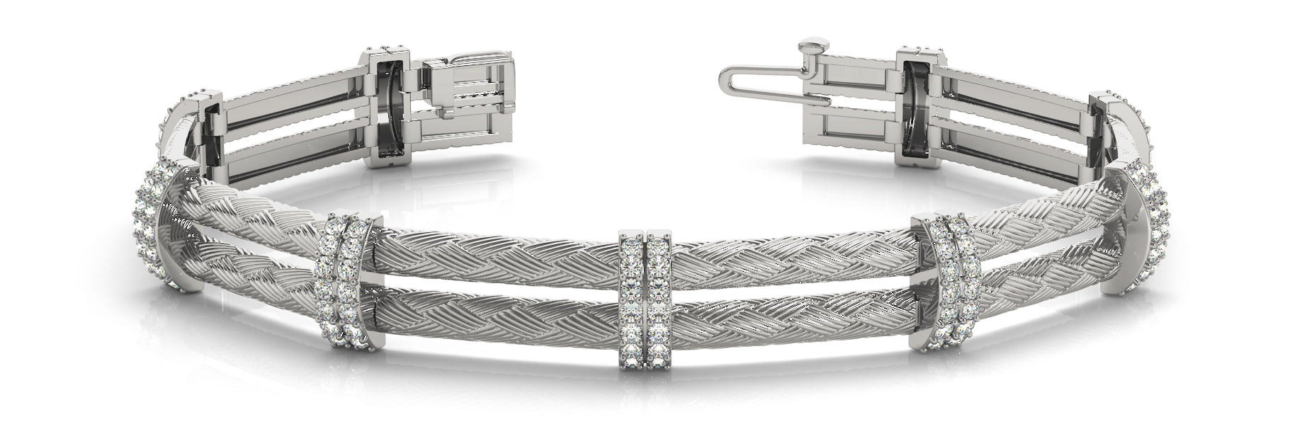 Elegant Diamond Bracelet with 1.89 Carat Total Weight SI1-SI2 G-H Quality Stones