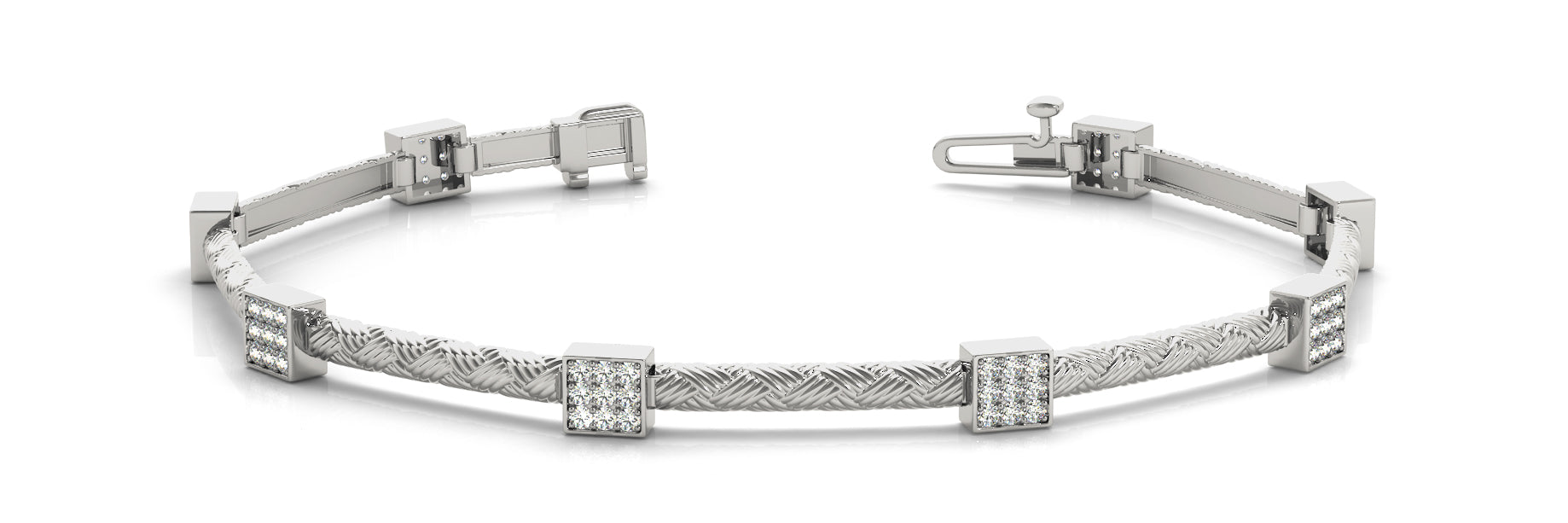 Elegant Diamond Bracelet with 0.54 Carat Total Weight SI1-SI2 G-H Quality Stones