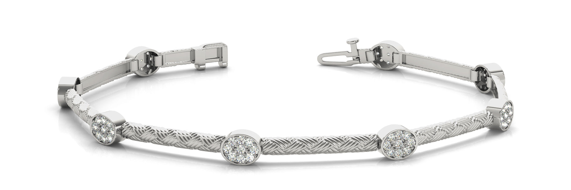 Elegant Half Carat Total Weight Diamond Bracelet with SI1-SI2 G-H Quality Stones