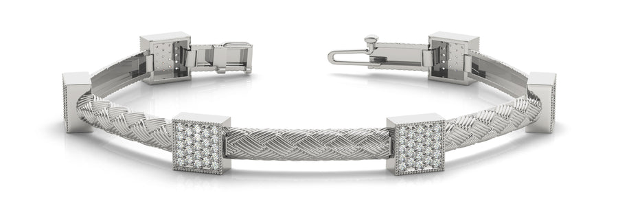 Elegant Diamond Bracelet with 1 Carat Total Weight in G-H SI1-SI2 Quality