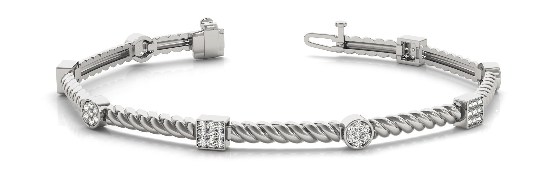 Elegant Diamond Bracelet with 1/2 Carat Total Weight in SI1-SI2 G-H Quality Stones