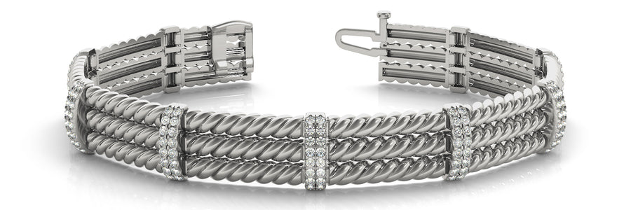 Elegant Diamond Bracelet with 1.44 Carat Total Weight in G-H Color and SI1-SI2 Clarity