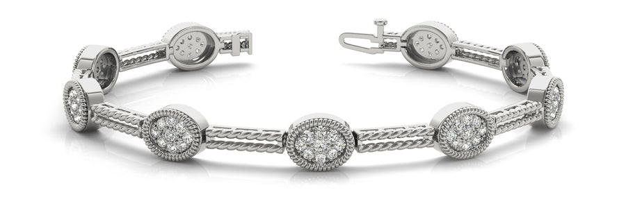 Elegant Diamond Bracelet with 1.25 Carat Total Weight in G-H SI1-SI2 Quality