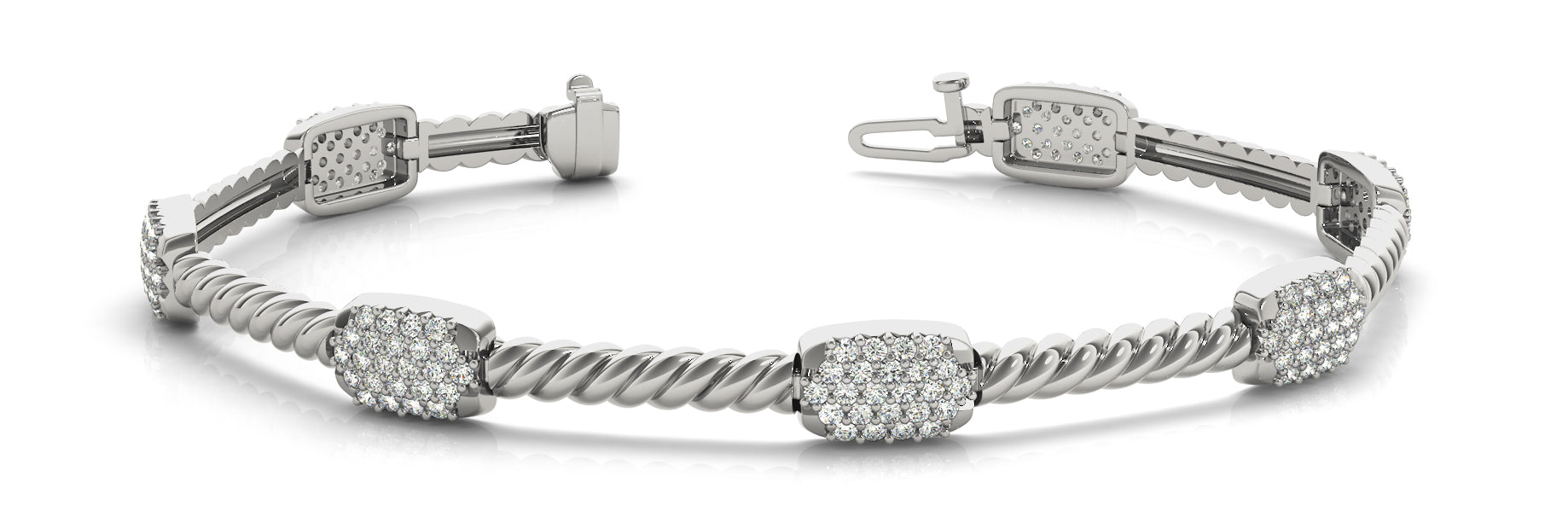 Elegant Diamond Bracelet with 1.68 Carat Total Weight in G-H SI1-SI2 Quality