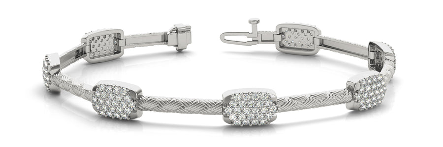 Elegant Diamond Bracelet with 1.68 Carat Total Weight in G-H SI1-SI2 Quality