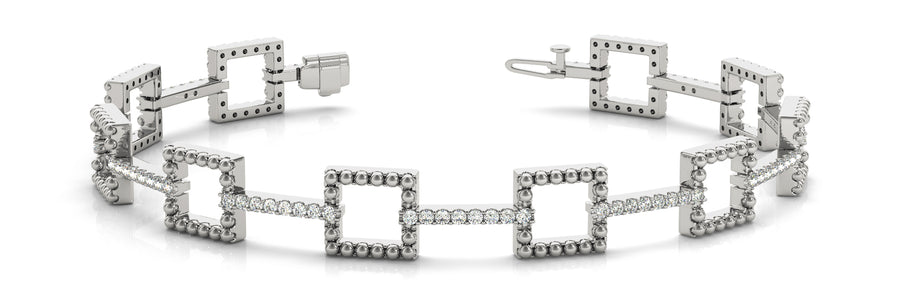 Elegant Diamond Bracelet with 7/8 Carat Total Weight in SI1-SI2 G-H Quality Stones