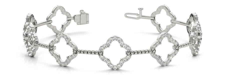 Diamond Bracelet with 1.62 Carat Total Weight in SI1-SI2 G-H Quality Stones