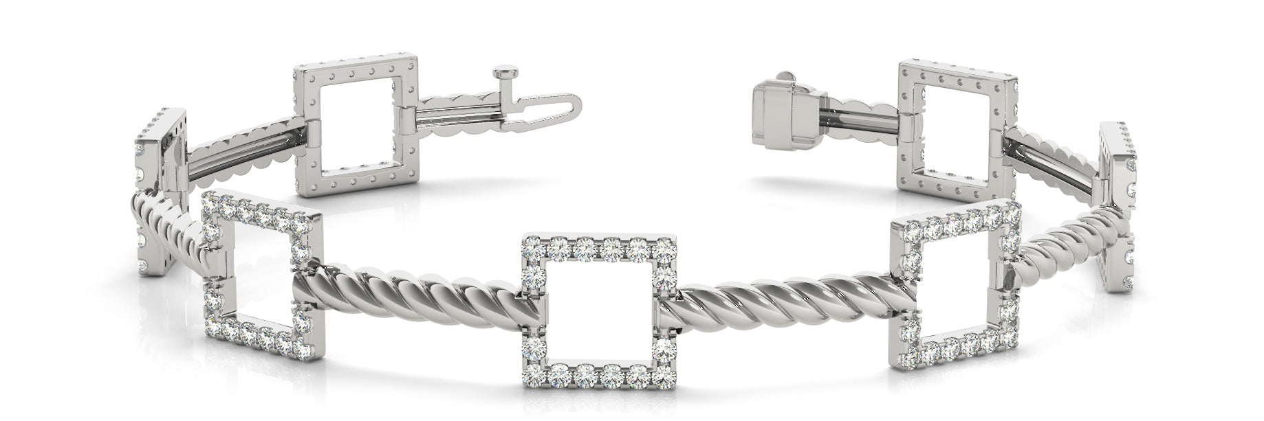 Elegant Diamond Bracelet with 1.12 Carat Total Weight in SI1-SI2 G-H Quality Stones