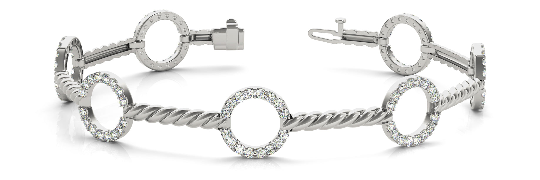 Elegant Diamond Bracelet with 1.12 Carat Total Weight in SI1-SI2 G-H Quality Stones