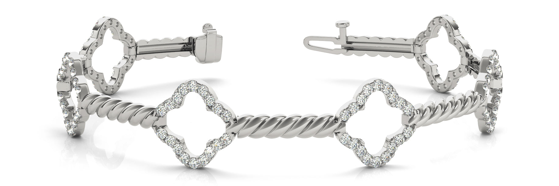 Elegant Diamond Bracelet with 1 Carat Total Weight in SI1-SI2 G-H Quality Stones
