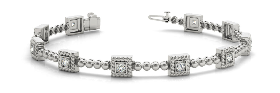 Three-Quarter Carat Total Weight Diamond Bracelet with SI1-SI2 G-H Quality Stones