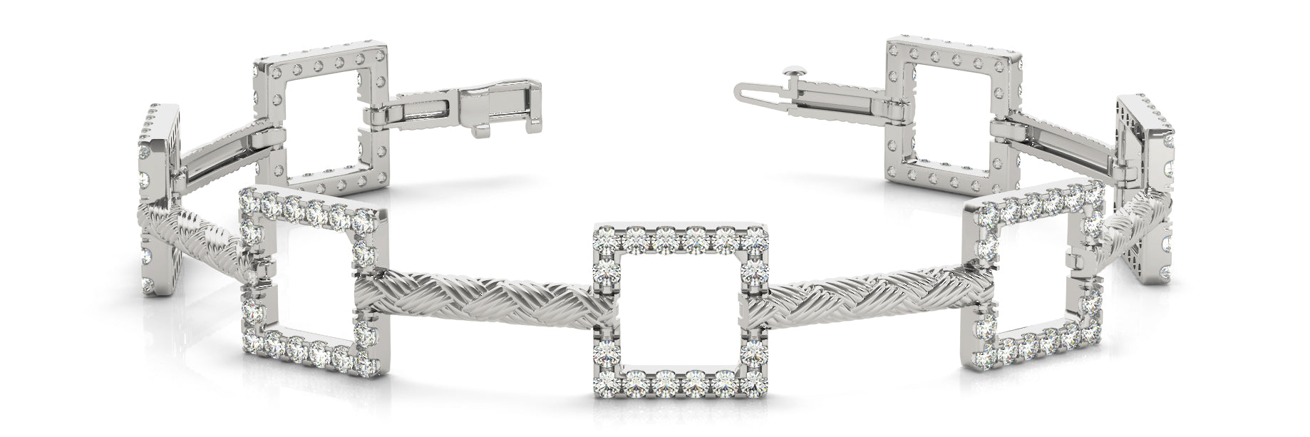 Elegant Diamond Bracelet with 1.12 Carat Total Weight in SI1-SI2 G-H Quality Stones