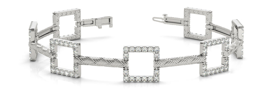 Elegant Diamond Bracelet with 1.12 Carat Total Weight in SI1-SI2 G-H Quality Stones