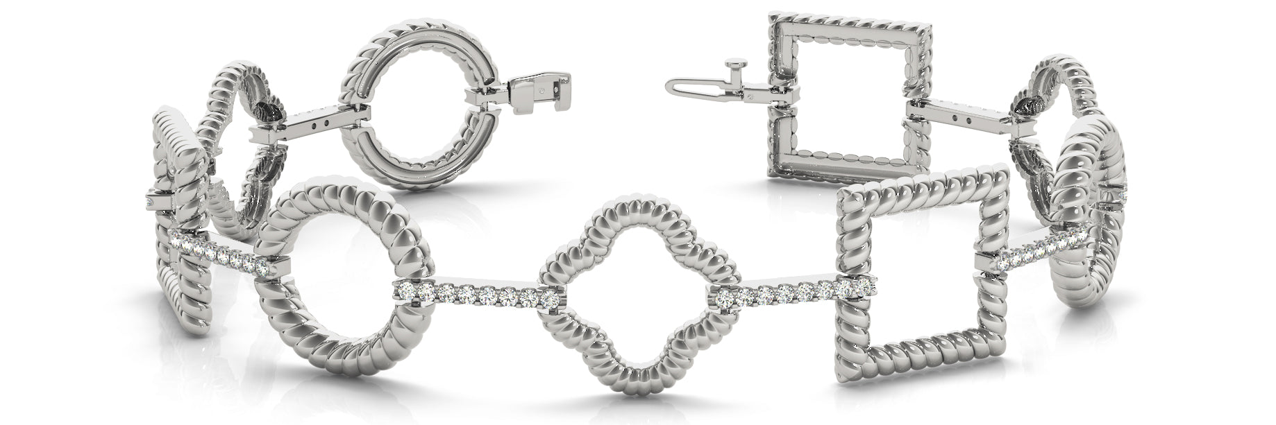 Three-Quarter Carat Total Weight Diamond Bracelet with SI1-SI2 G-H Stones