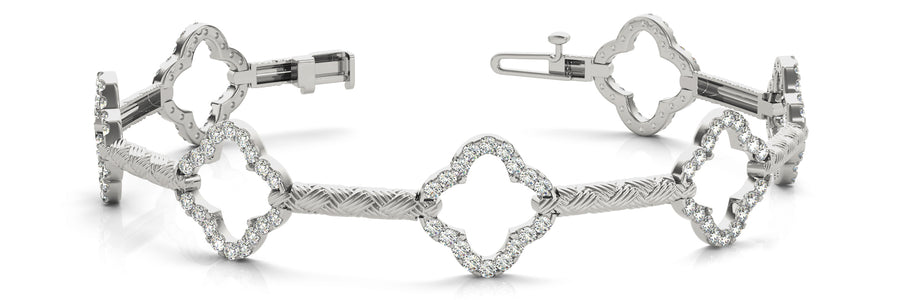 Elegant Diamond Bracelet with 1.25 Carat Total Weight in SI1-SI2 G-H Quality Stones