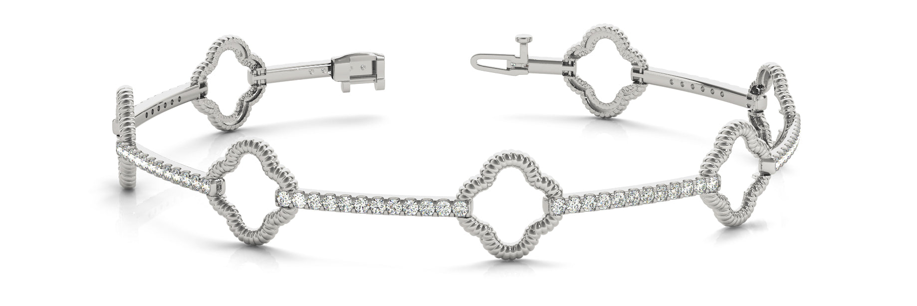 Diamond Bracelet with 7/8 Carat Total Weight SI1-SI2 G-H Quality Stones in Complete Finish